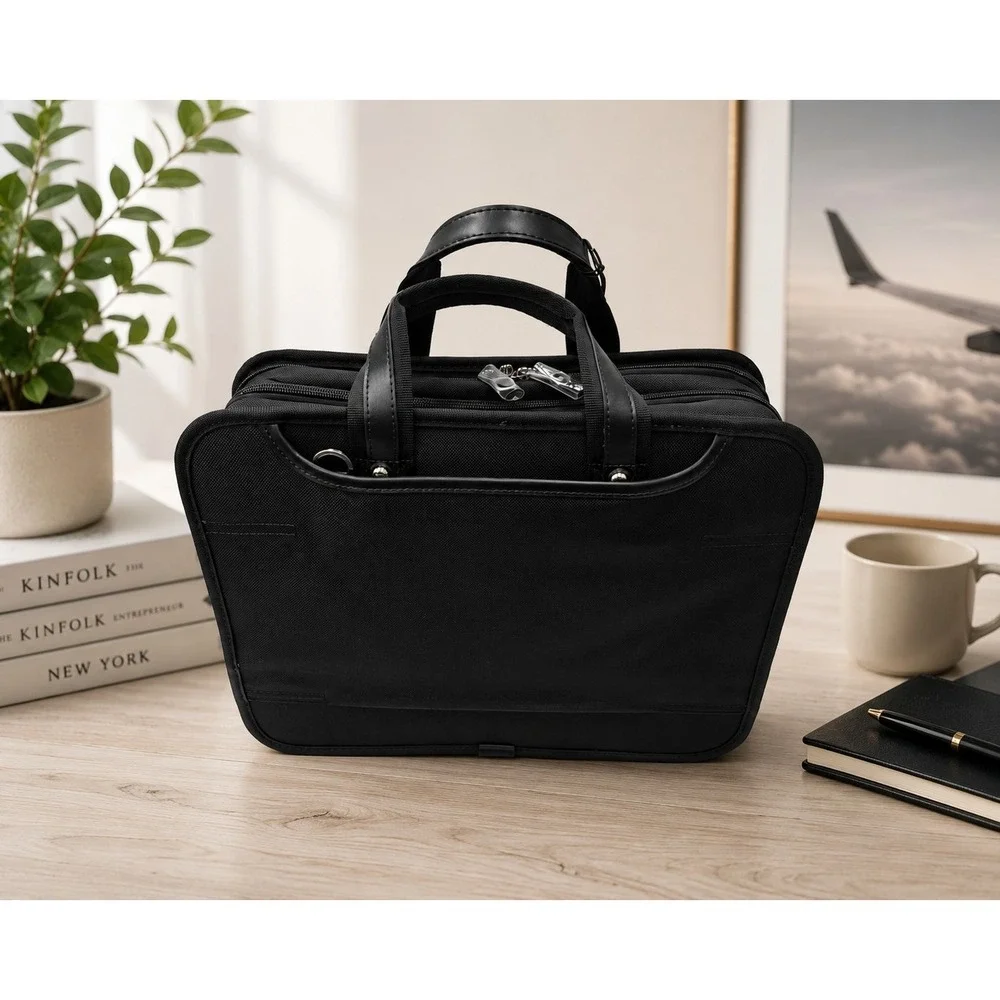 Travelpro Platinum Elite Black Business Briefcase Laptop Bag Carry-On Travel NWT